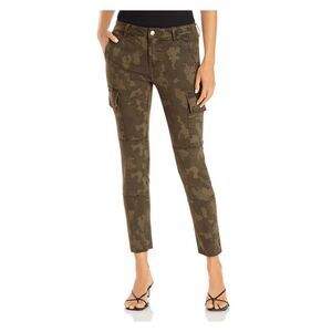 AQUA Womens Green Pocketed Fringed Camouflage Cargo Pants Size: 24 Waist